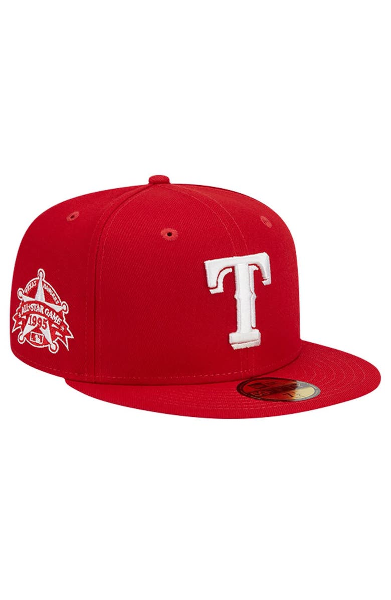 New Era Men's New Era Red Texas Rangers Logo 59FIFTY Fitted Hat, Alternate, color, 