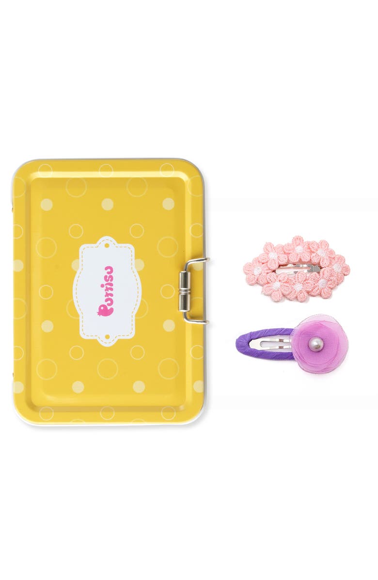 Puttisu 2pc Hair Clip Set - Tulle Bloom Petals, Main, color, Lavender Bloom - Purple