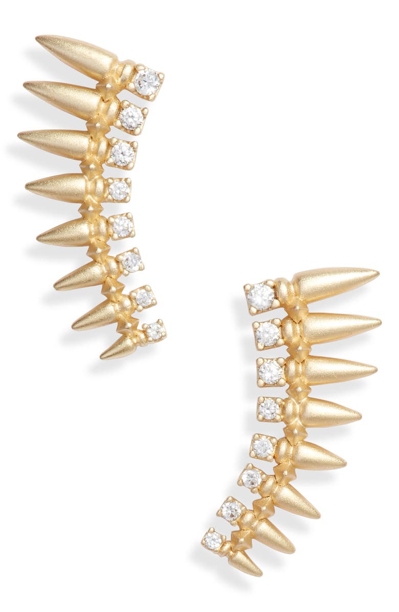 Kendra Scott Loulou Ear Crawlers, Main, color, Rsg Metal