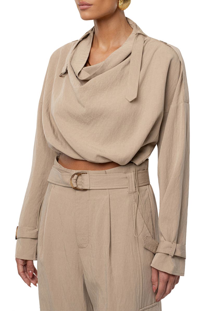 JLUXLABEL Wanderlust Long Sleeve Crop Top, Alternate, color,