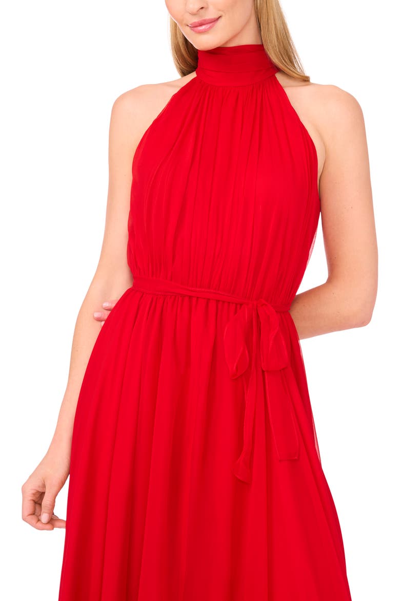 Handkerchief Hem Midi Dress, Alternate, color, SALSA