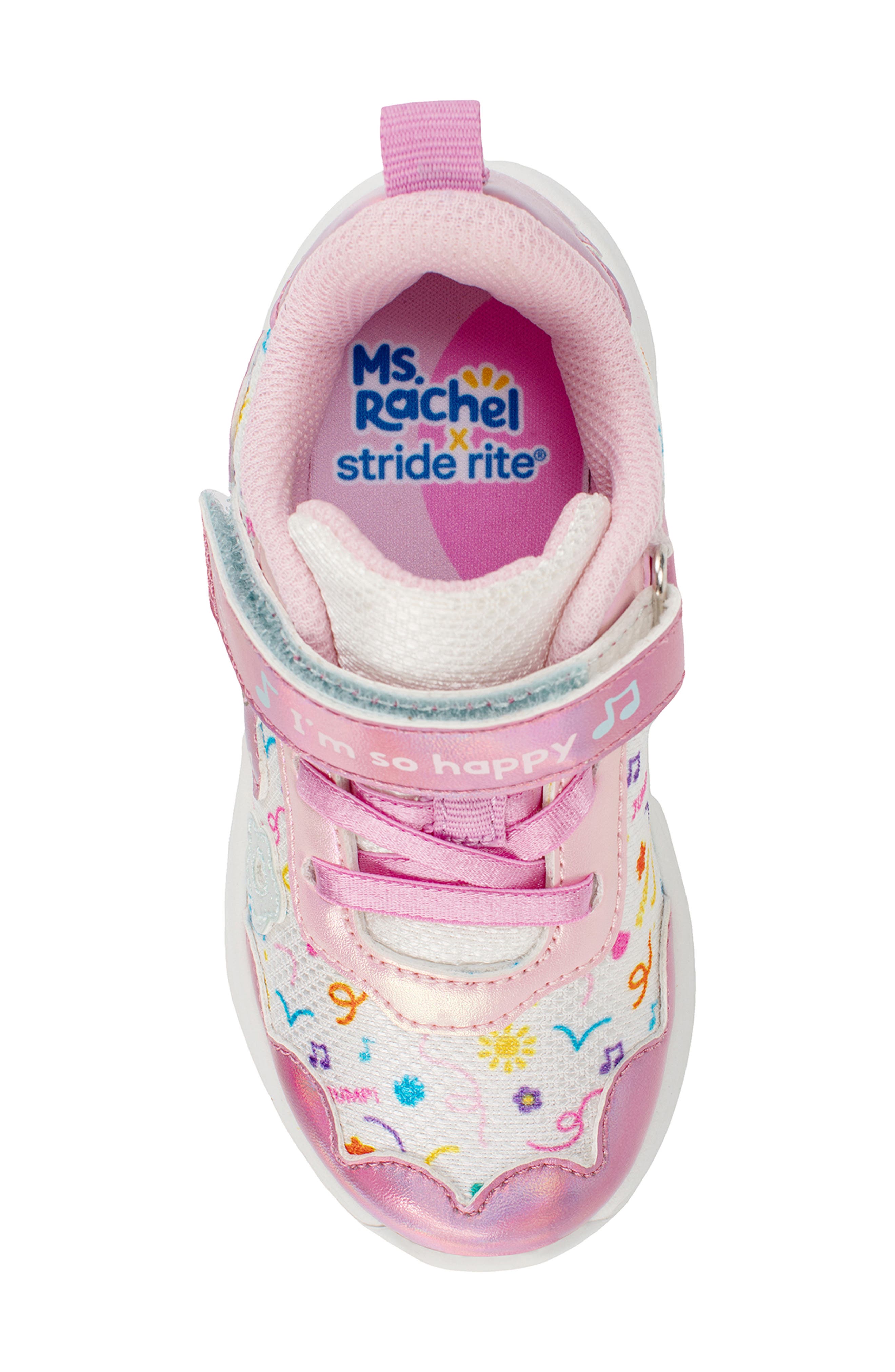 Stride Rite Kids' x Ms. Rachel I'm So Happy Sneaker, Alternate, color, Pink