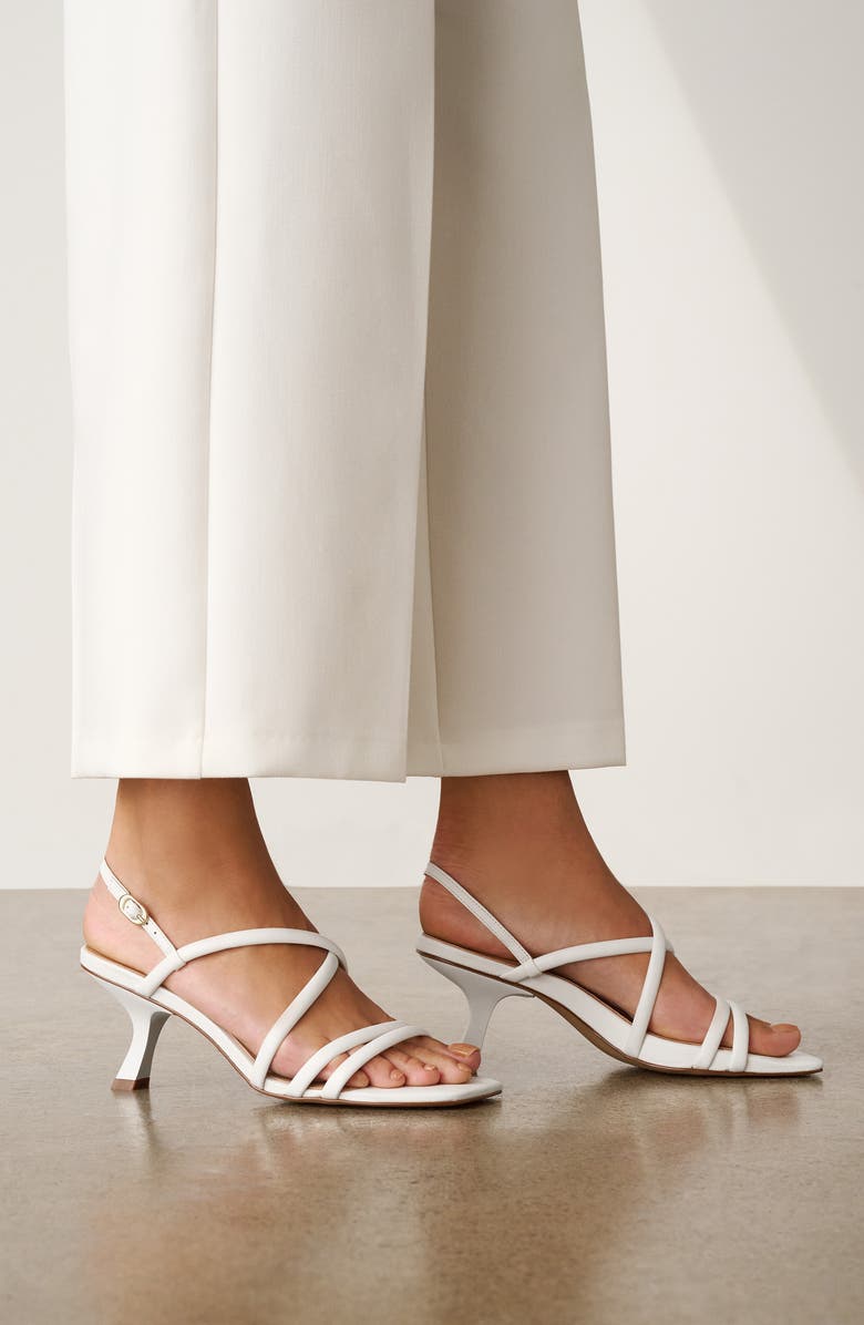 FRANKIE4 Giselle Ankle Strap Slide Sandal, Alternate, color, Soft White