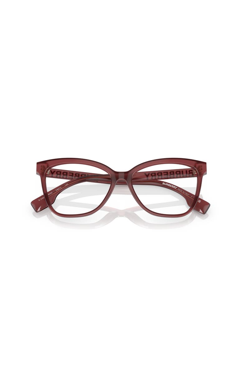 Burberry 54mm Cat Eye optical glasses, Alternate, color, Red