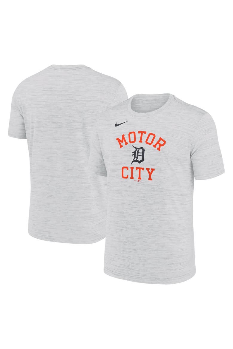 Men's Nike Ash Detroit Tigers Velocity Team Phrase Dri-FIT T-Shirt, Main, color, Heather Gray