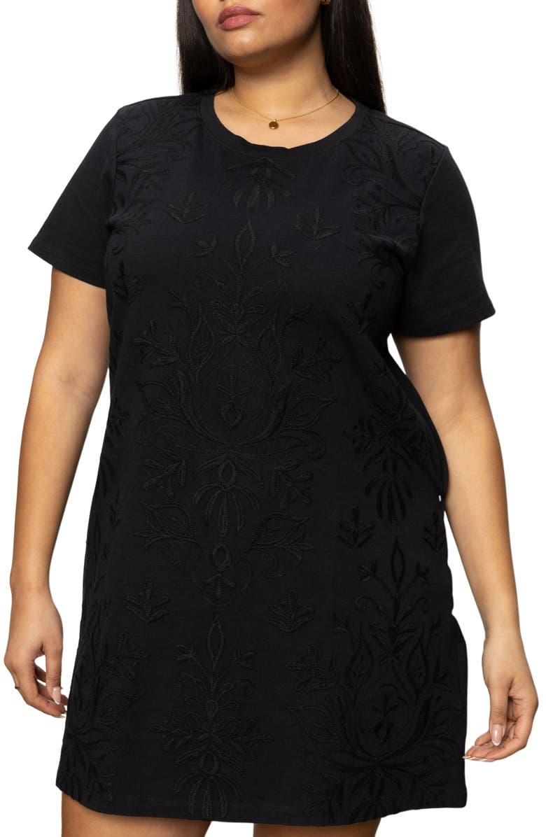 Sanctuary The Only One Embroidered Cotton Minidress, Alternate, color,