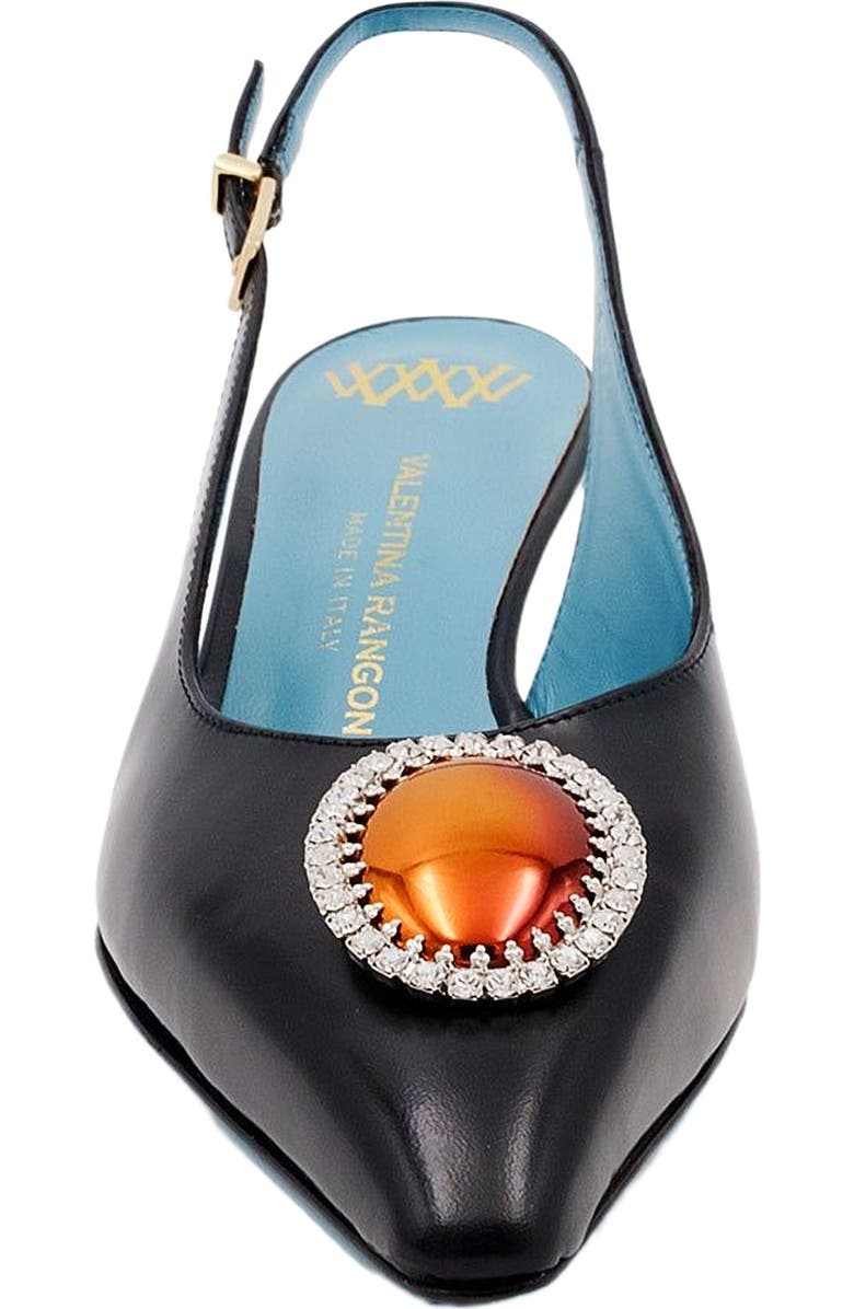 Valentina Rangoni Veronika Low Heel Sling Pump, Alternate, color, Black Luce