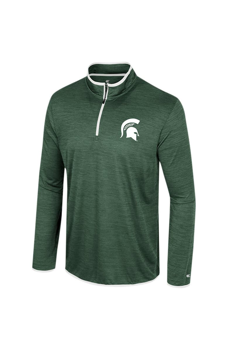 COLOSSEUM Men's Colosseum Green Michigan State Spartans Wright Quarter-Zip Windshirt, Alternate, color, 