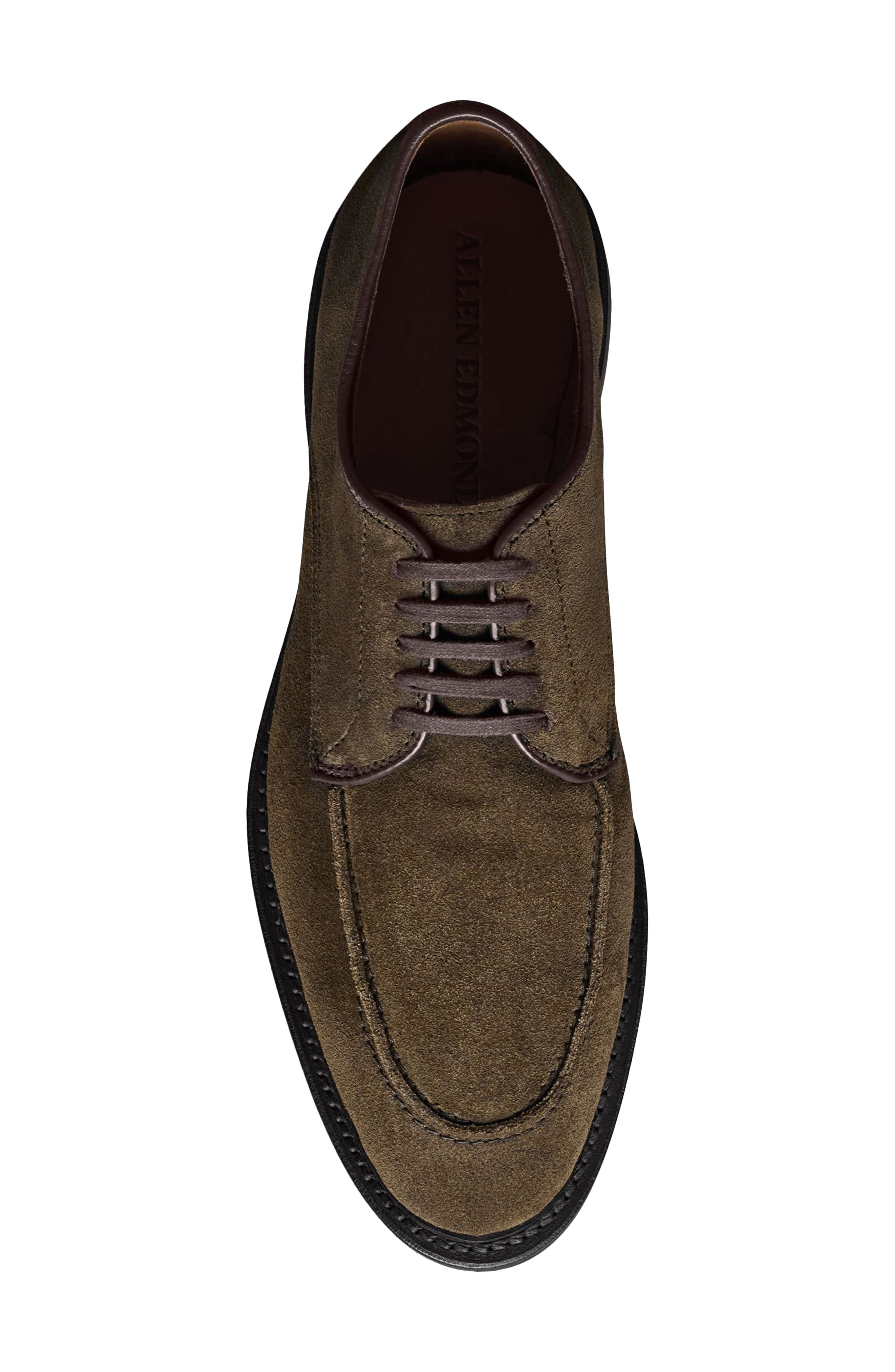 Rivington Apron Toe Derby, Alternate, color, DARK OLIVE SUEDE