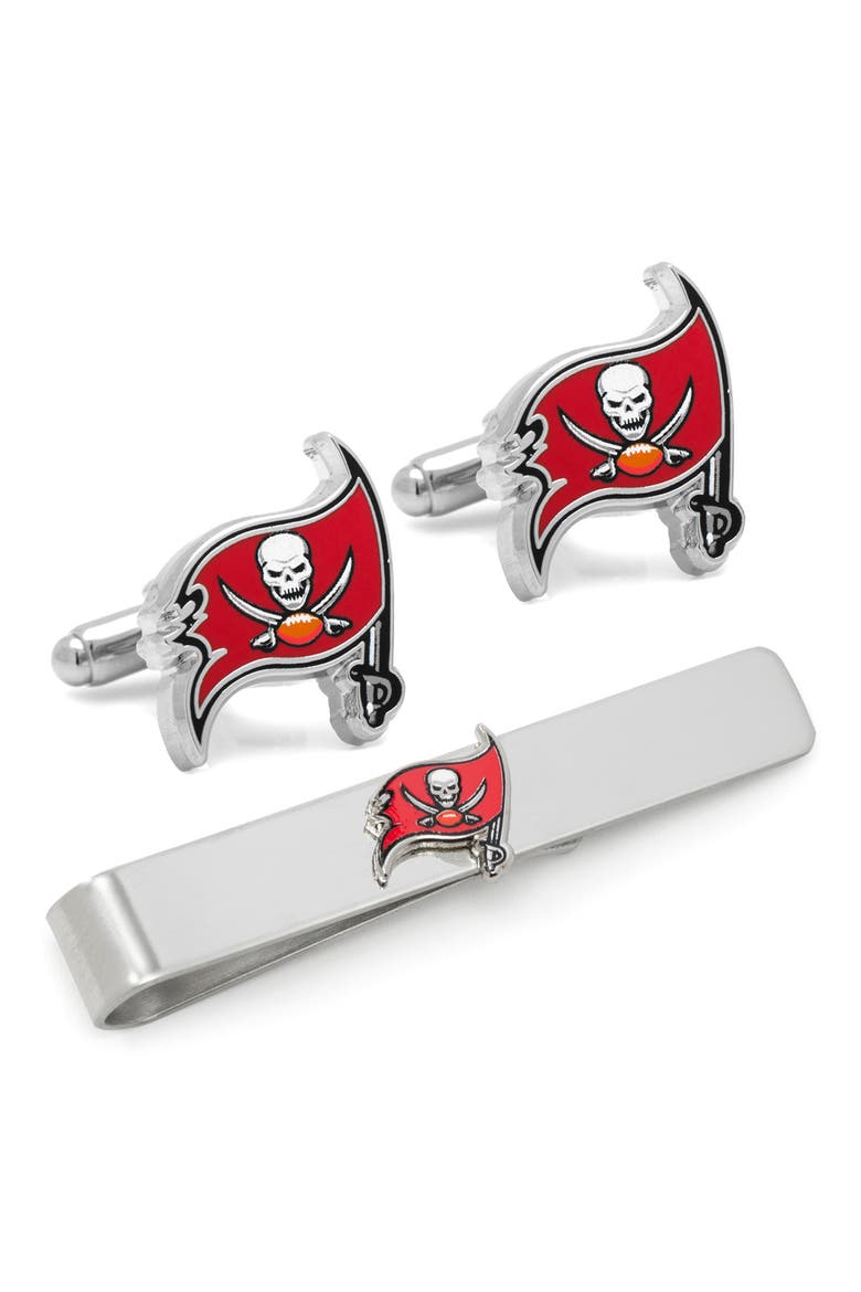NFL Tampa Bay Buccaneers Cuff Links & Tie Bar, Main, color, RED