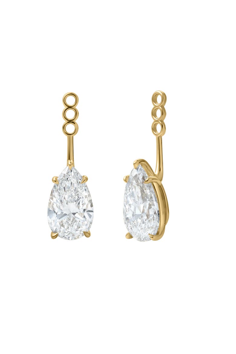 Evelyn 14K Gold Pear Lab Grown Diamond Earring Jackets -10 Cts, Alternate, color, 14K Yellow Gold