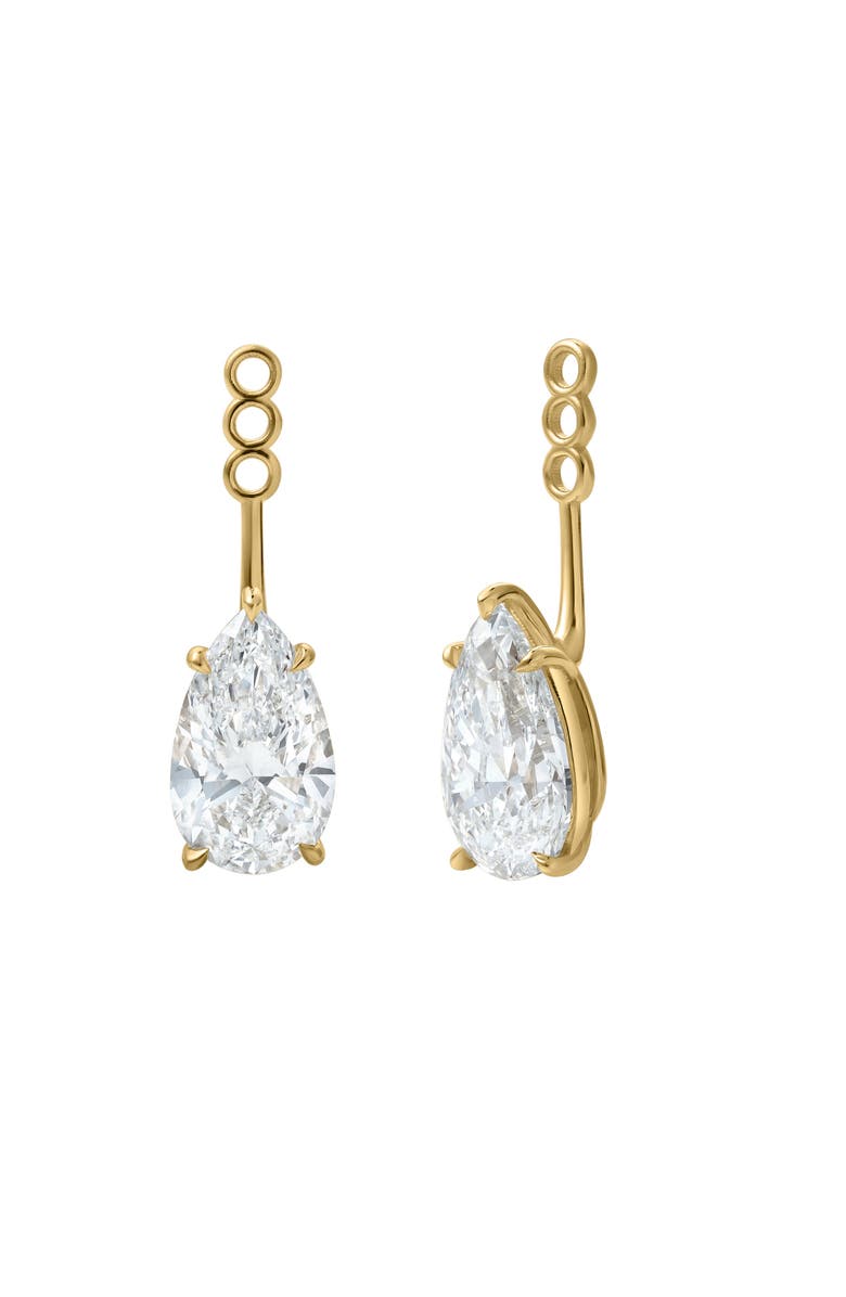 LuvMyJewelry Evelyn 14K Gold Pear Lab Grown Diamond Earring Jackets -10 Cts, Alternate, color, 14K Yellow Gold