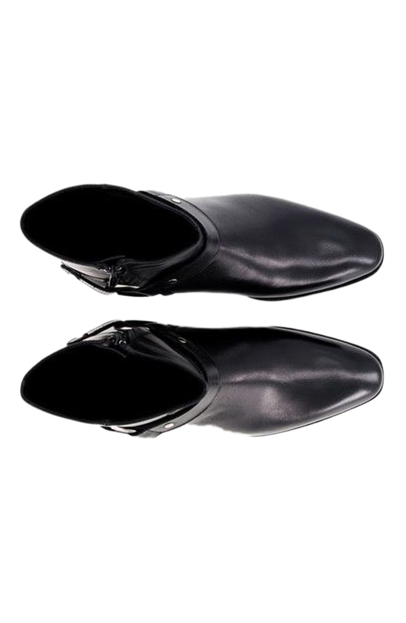 Anthony Veer Sloane Harness Boot, Alternate, color, Obsidian Black Leather