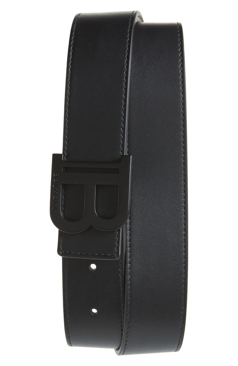 Balmain B-Buckle Leather Belt, Main, color, 