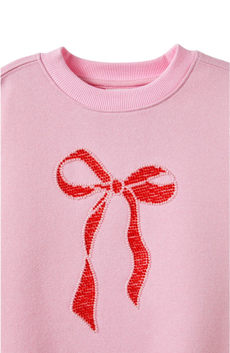 Cotton On Kids Kid's Sammy Oversized Crew, Alternate, color, Marshmallow Bow Beads