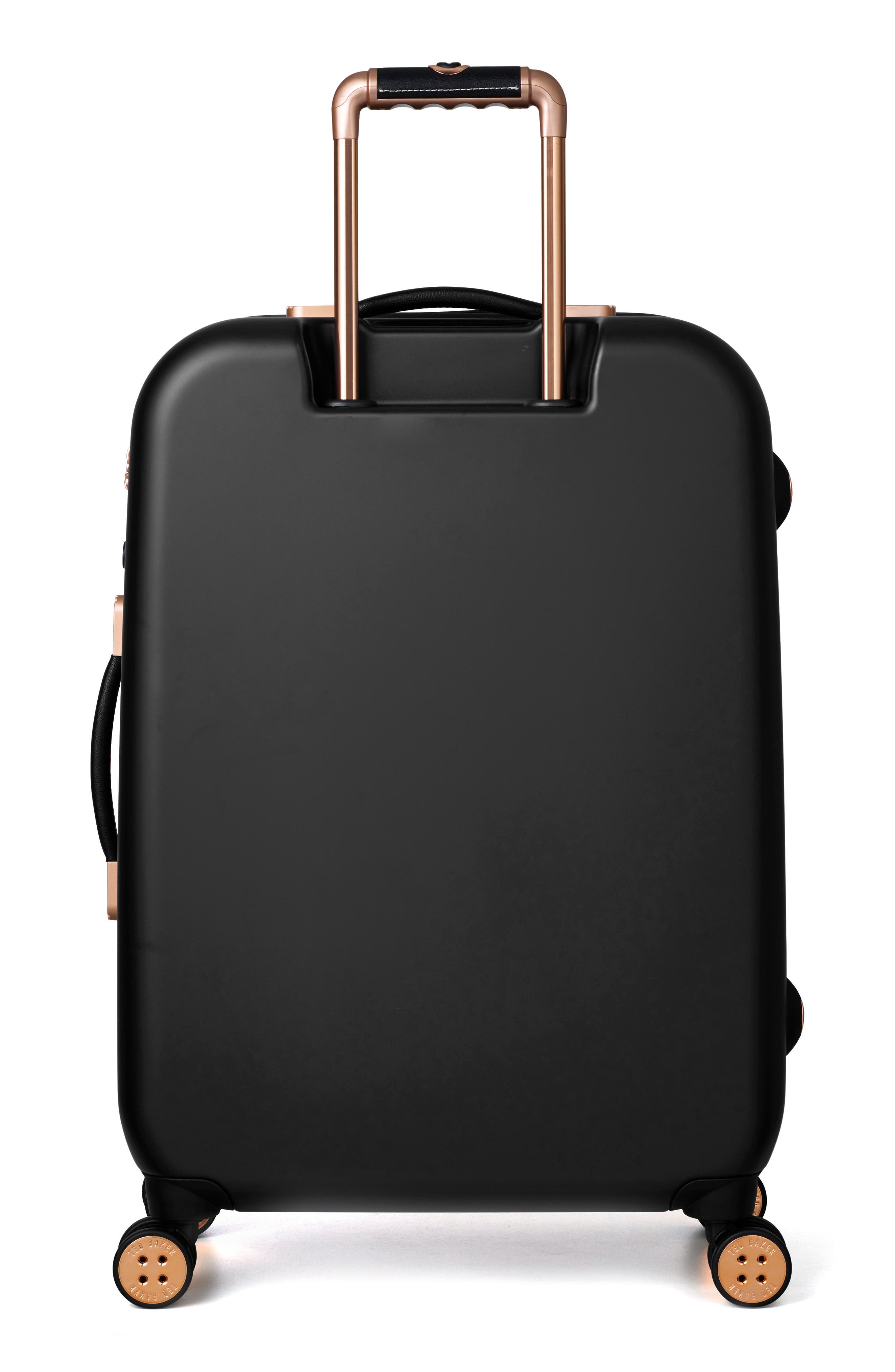 Ted Baker London Medium Beau Bow Embossed Four-Wheel 27-Inch Trolley Suitcase, Alternate, color, 