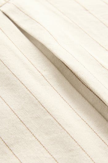 Corduroy Collar Stripe Twill Jacket