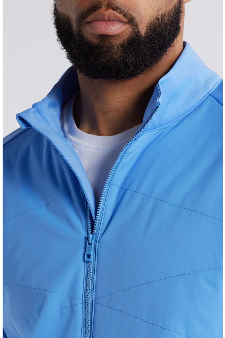 Merge Water Resistant Hybrid Jacket, Alternate, color, BLUE SEA