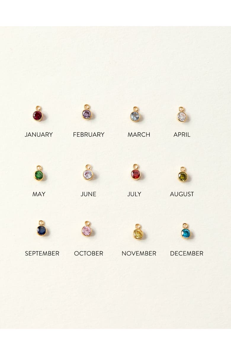 Set & Stones Multi Birthstone Charm Necklace, Alternate, color, Silver / 2 Charms