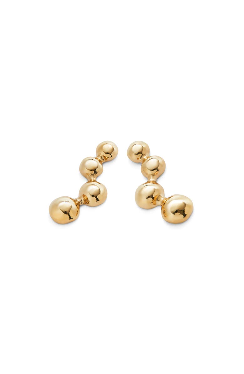 UNODE50 Drop Earrings With Beads, Alternate, color, Gold