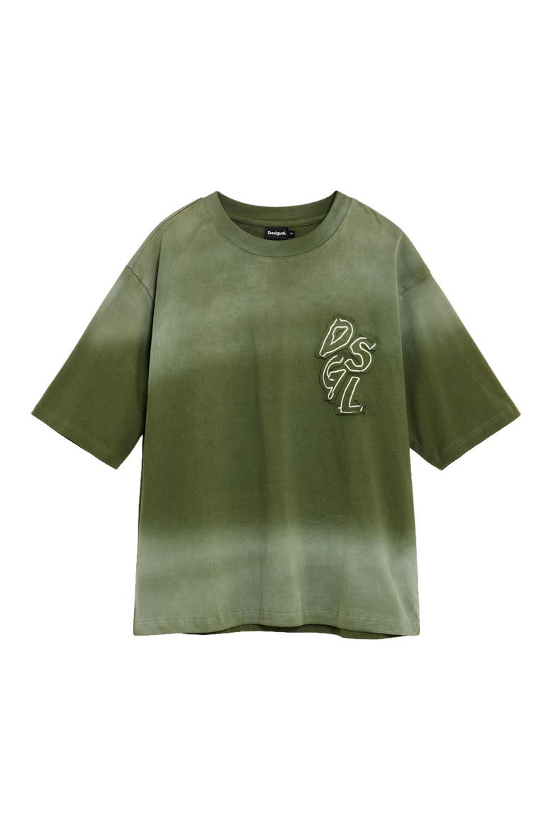 Ombre Oversized Logo Graphic T-Shirt, Main, color, MILITARY GREEN