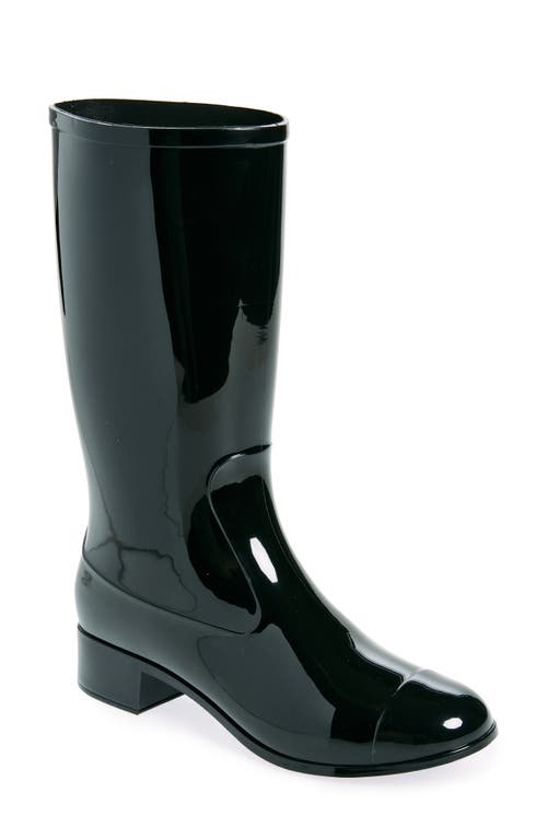 Jeffrey Campbell Showers Waterproof Rain Boot in Black Shiny 