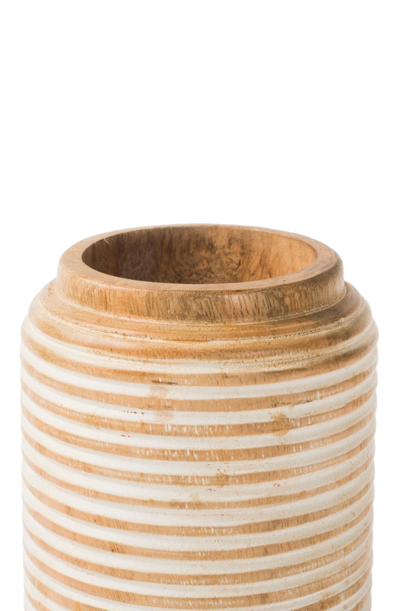 Mela Artisans Etchra Vase - Rustic White, Alternate, color, White