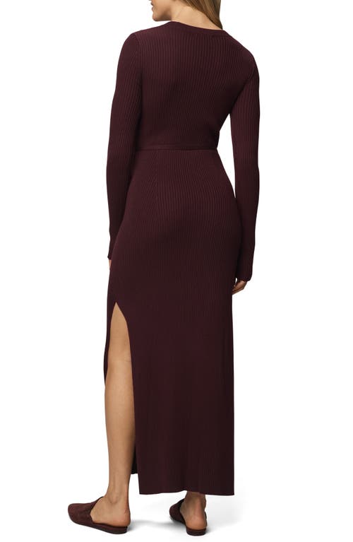 Splendid Georgie Long Sleeve Maxi Sweater Dress In Brown