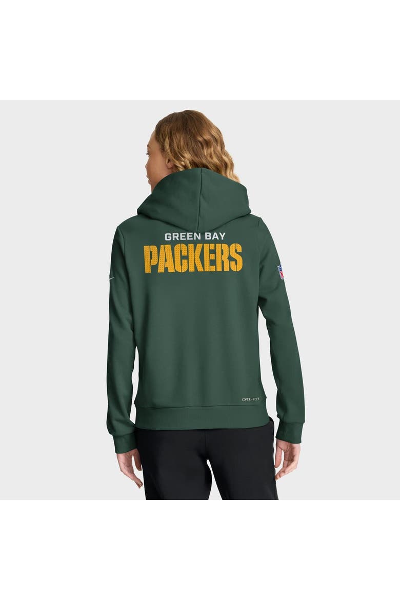 Women's Nike Green Green Bay Packers Sideline Standard Issue Initial Home Dri-FIT Hoodie, Alternate, color, Green