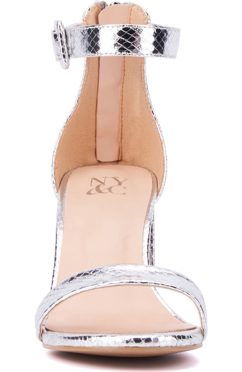 NEW YORK AND COMPANY Lulu Heeled Sandal, Alternate, color, Silver