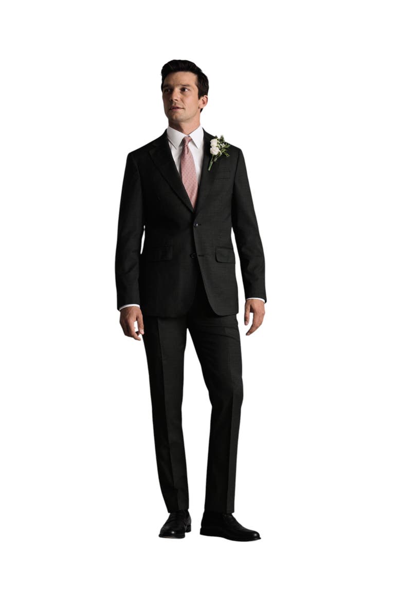 Puppytooth Slim Fit Italian Suit Jacket, Alternate, color, Forest Green