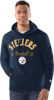 STARTER Men's Starter Navy Pittsburgh Steelers Pullover Hoodie