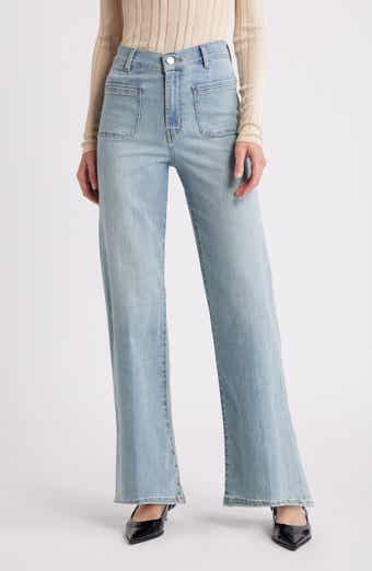 FRAME Le Slim Palazzo Bardot Pocket Wide Leg Jeans