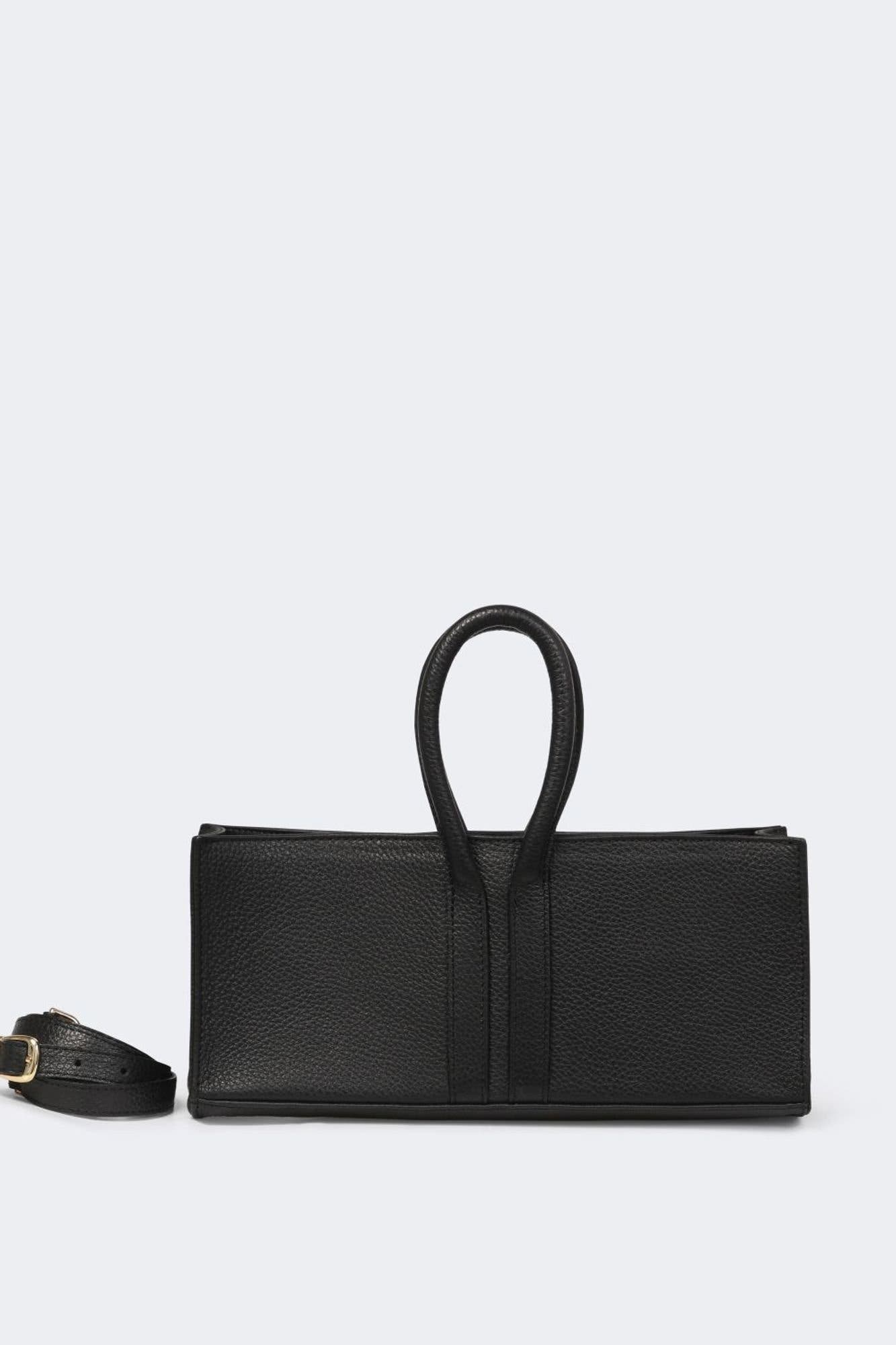 Mini Sally Leather Tote, Alternate, color, Black