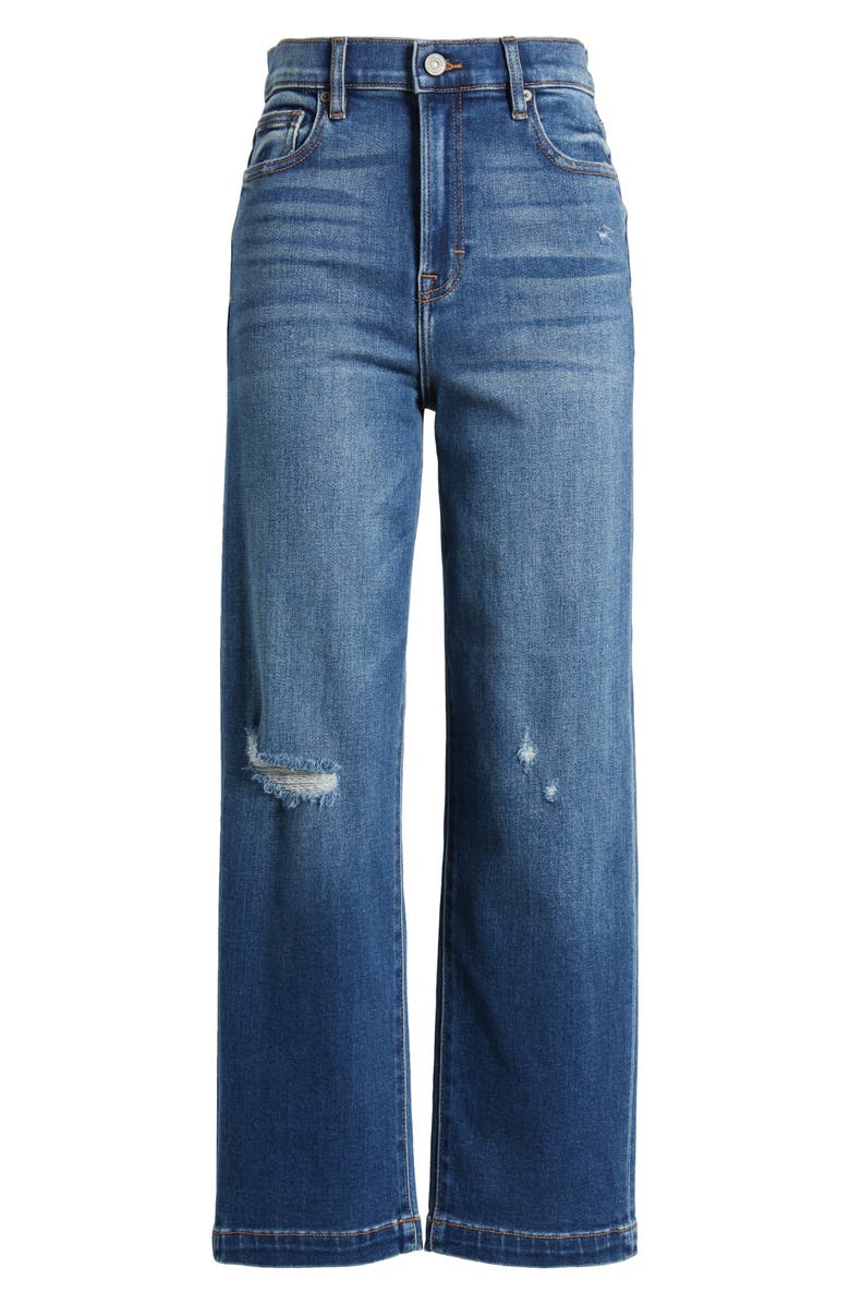 HIDDEN JEANS Distressed Relaxed Straight Leg Jeans, Alternate, color, Dk Wash