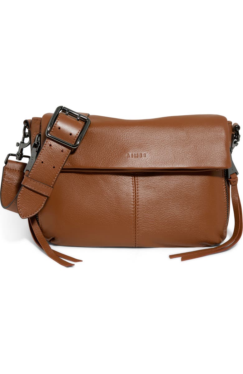 AIMEE Bali Double Entry Crossbody Bag, Main, color, Chestnut
