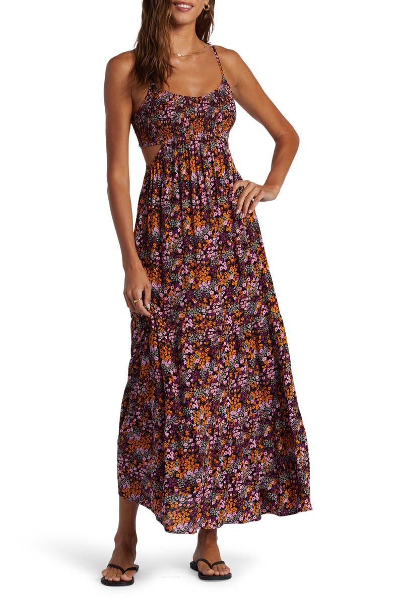 Roxy Hot Tropics Cutout Maxi Dress, Main, color,
