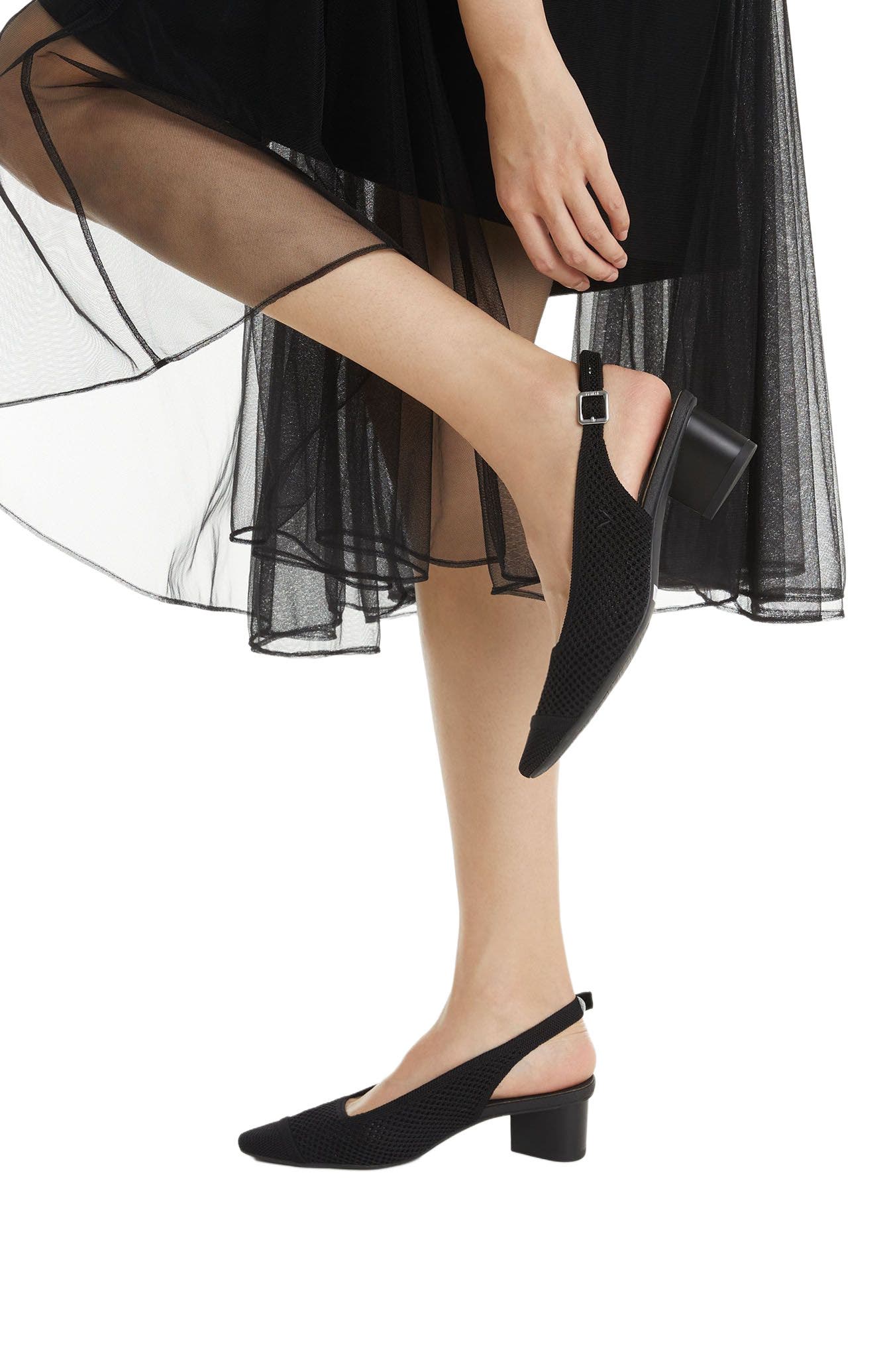 VIVAIA Pointed-Toe Slingback Sandals, Alternate, color, Black