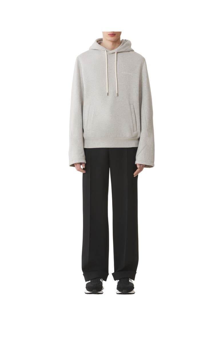 Lanvin Cotton Fleece And Cashmere Hoodie, Alternate, color, Heather Grey