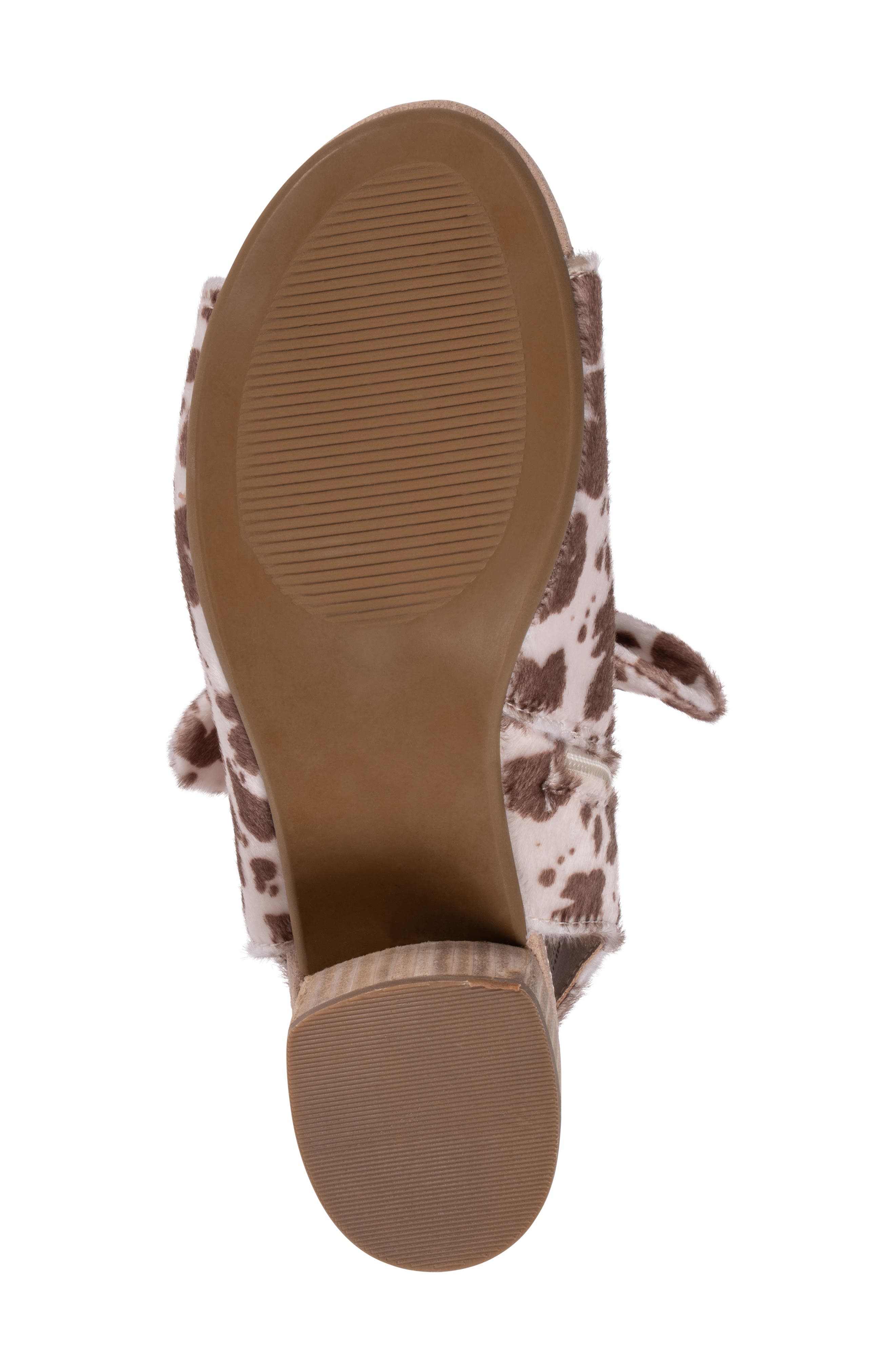 Kimora Bow Block Heel Bootie, Alternate, color, COW PRINT