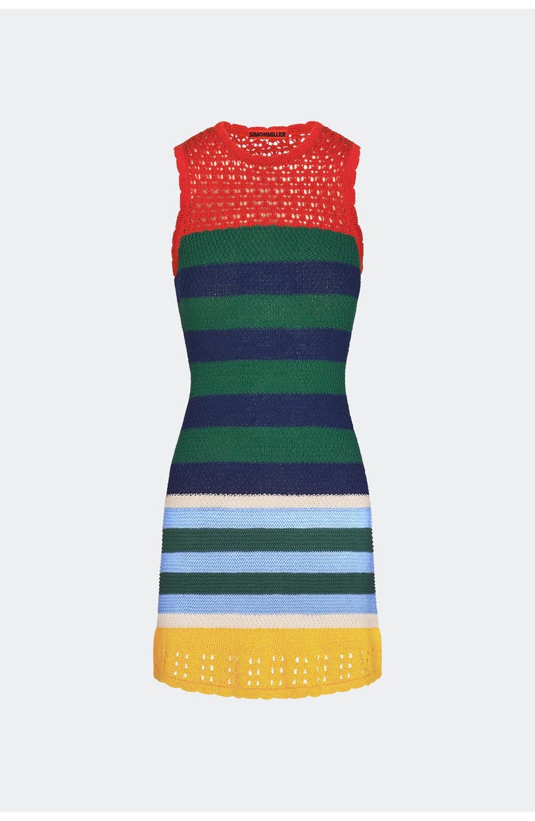 SIMONMILLER Yvonne Knit Mini Dress, Main, color, Brick Stripe Combo