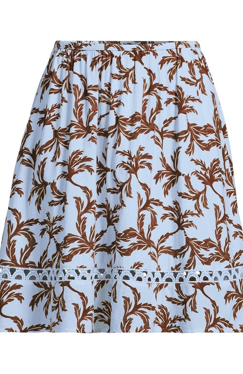 Lands' End Voile Ladder Trim Mini Skirt In Blue