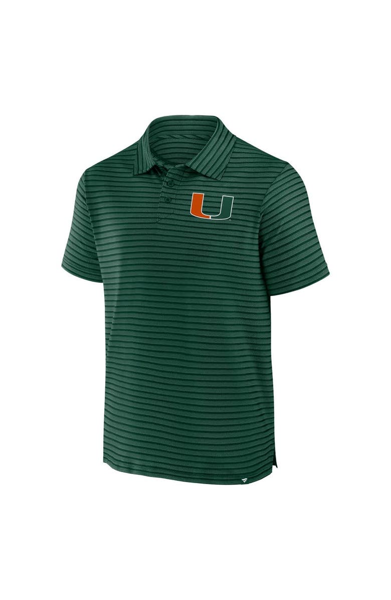 FANATICS Men's Fanatics Green Miami Hurricanes Victory Calls Stripe Polo, Alternate, color, Green