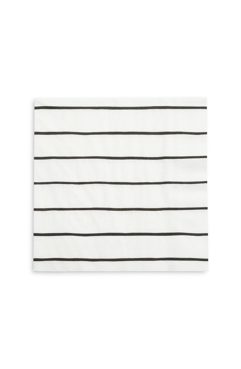Daydream Society Frenchie Striped Large Napkins, Main, color, Ink