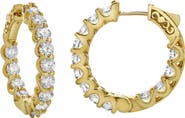 LuvMyJewelry Lilith 14K Gold Diamond Hoop Earrings - 4 Cts