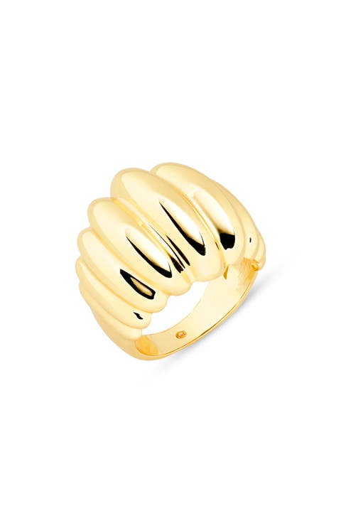 Ridged Cocktail Ring