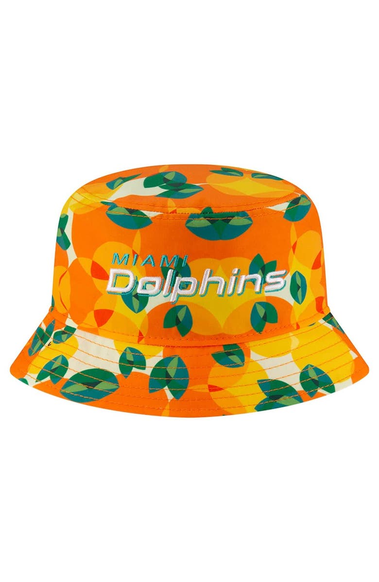 New Era Men's New Era Orange Miami Dolphins Citrus Bucket Hat, Alternate, color, Orange