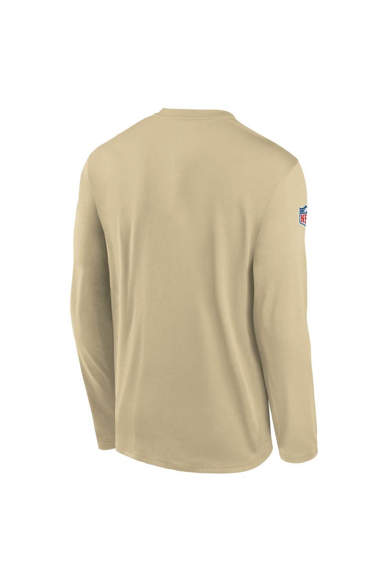 Men's Nike Gold New Orleans Saints Legend Small Logo Performance Long Sleeve T-Shirt, Alternate, color, Gold