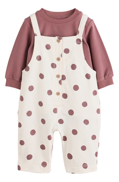 Kids' Bodysuit & Polka Dot Dungaree Set