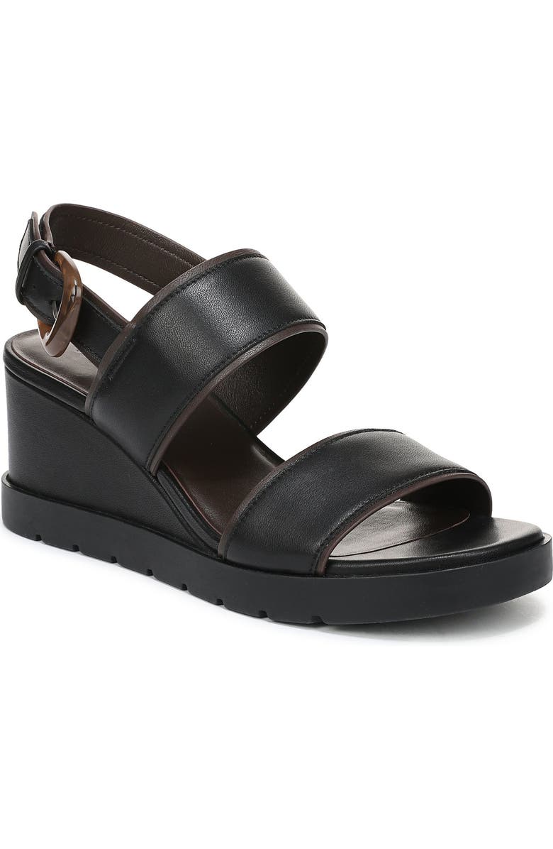 Vince Roma Wedge Slingback Sandal, Main, color, Black